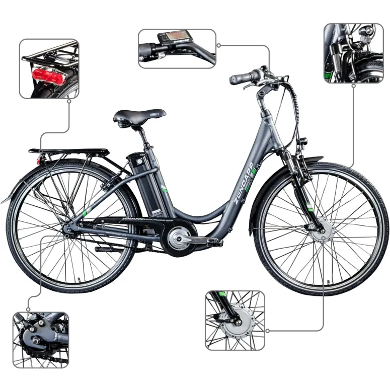 Rower Elektryczny Damski Miejski 28 SHIMANO Nexus Aluminium Światła 2025