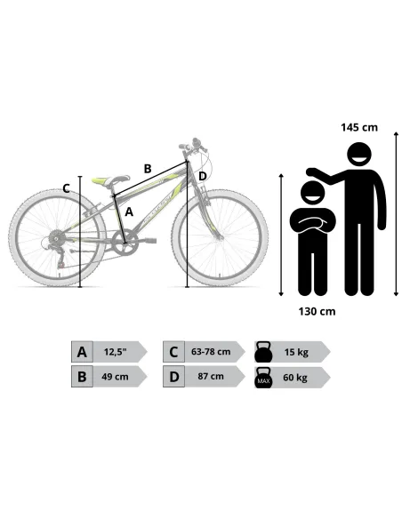 Rower Chłopięcy Górski MTB Koła 24" Junior SHIMANO Góral Dziecięcy Stopka