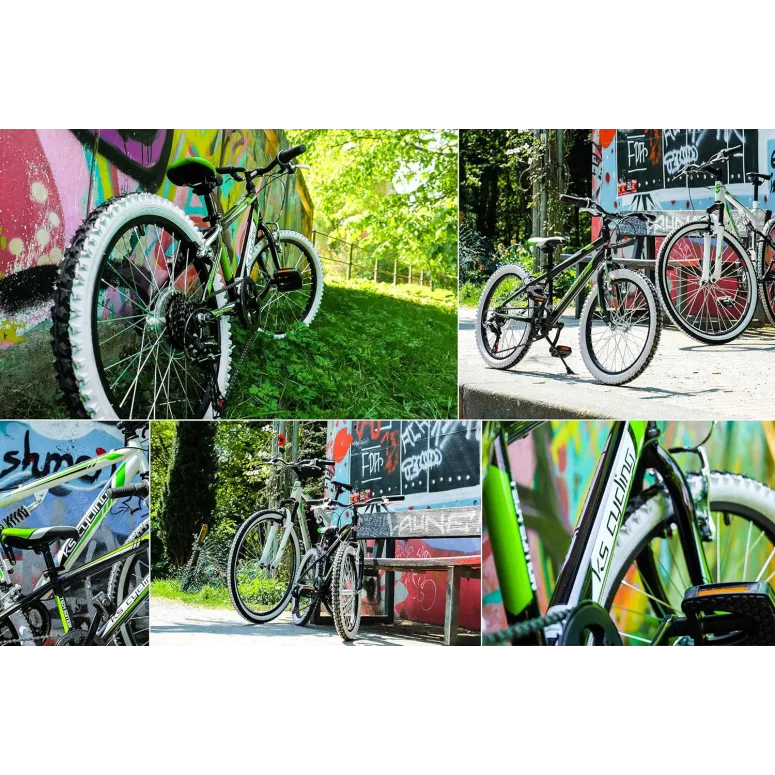 Rower Chłopięcy Górski MTB Koła 24" Junior SHIMANO Góral Dziecięcy Stopka