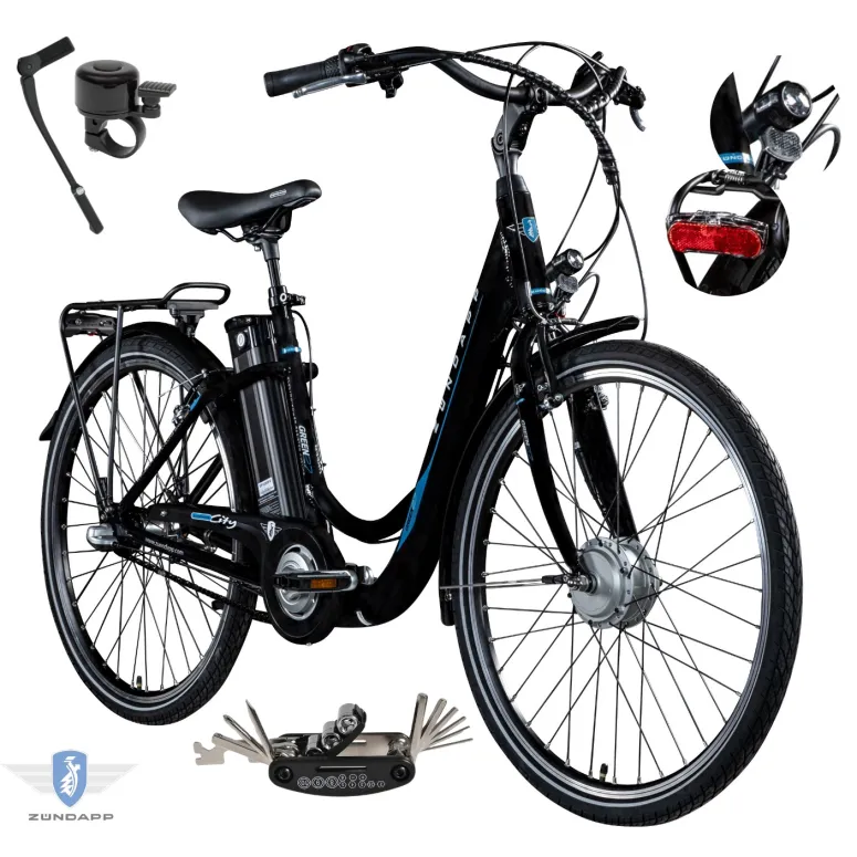 Rower Elektryczny Damski Miejski Koła 28" SHIMANO Nexus Aluminium LCD 250 W
