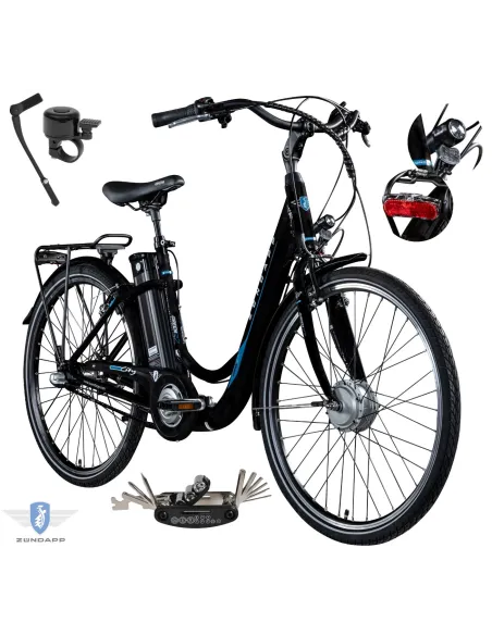 Rower Elektryczny Damski Miejski Koła 28" SHIMANO Nexus Aluminium LCD 250 W