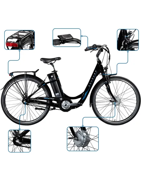 Rower Elektryczny Damski Miejski Koła 28" SHIMANO Nexus Aluminium LCD 250 W