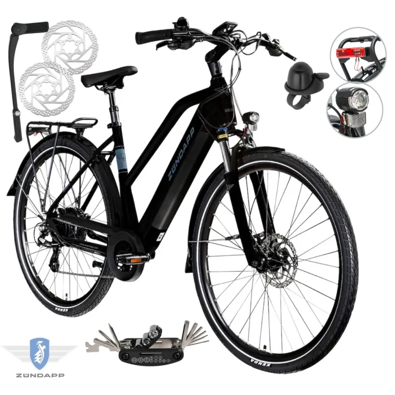 Rower Elektryczny Trekkingowy 28 Hydraulika 2025 Wspomaganie Światła Stopka