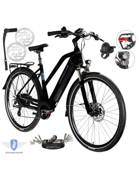 Rower Elektryczny Trekkingowy 28 Hydraulika 2025 Wspomaganie Światła Stopka