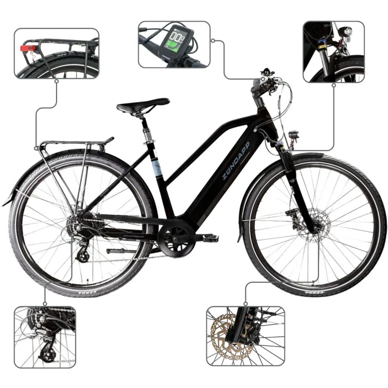 Rower Elektryczny Trekkingowy 28 Hydraulika 2025 Wspomaganie Światła Stopka