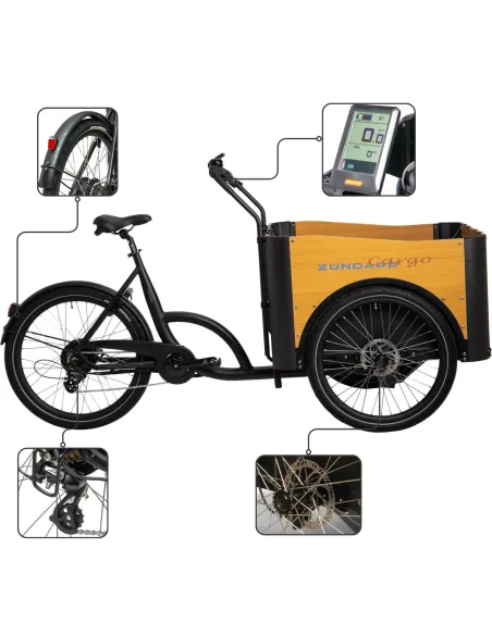 Rower Elektryczny Męski Damski Miejski Transportowy Cargo SHIMANO 24" 26"