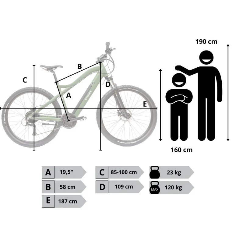 Rower Elektryczny Damski Męski Górski Koła 29" MTB Shimano Amory LCD 250 W