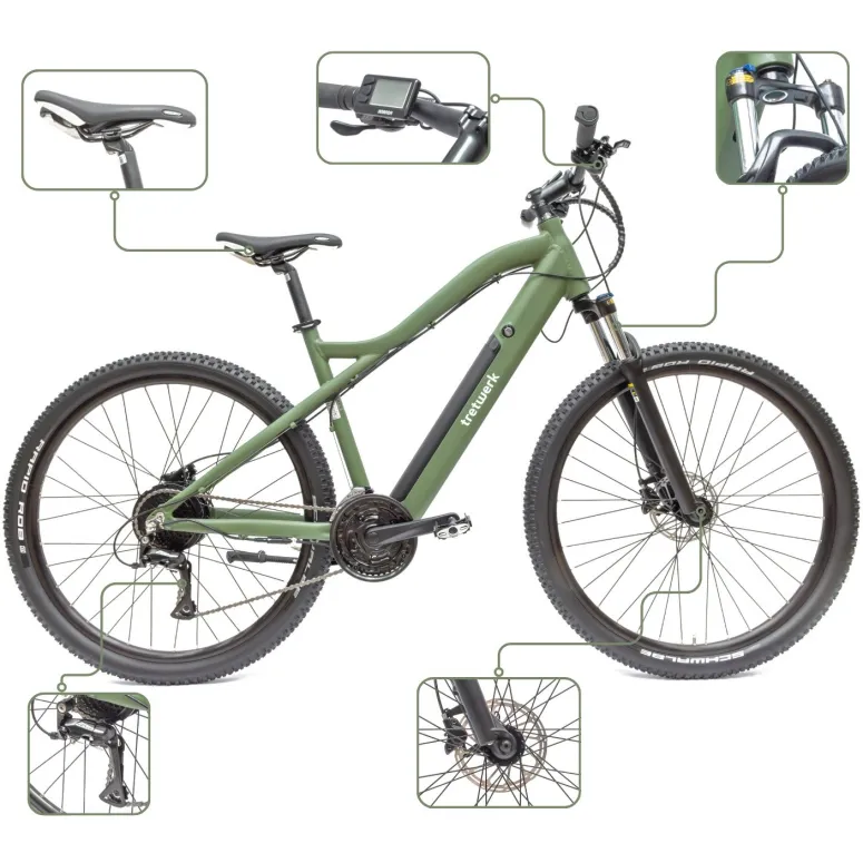 Rower Elektryczny Damski Męski Górski Koła 29" MTB Shimano Amory LCD 250 W