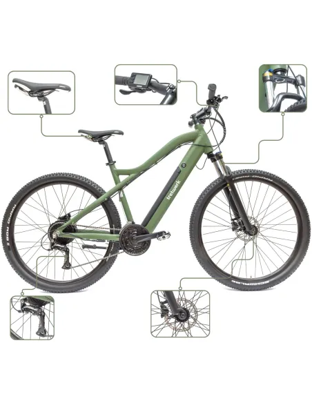 Rower Elektryczny Damski Męski Górski Koła 29" MTB Shimano Amory LCD 250 W