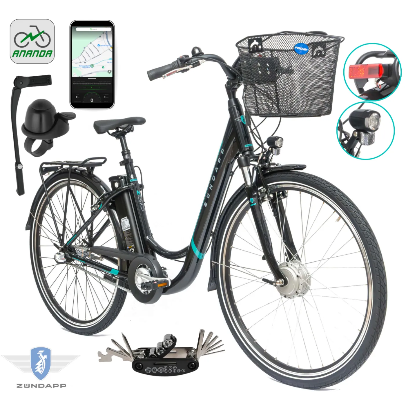 Rower Elektryczny Damski Miejski 28" SHIMANO Nexus Amory 2025 LCD Aplikacja