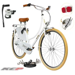 Rower Damski Miejski Koła 28" SHIMANO Nexus Oświetlenie Dynamo Bagażnik