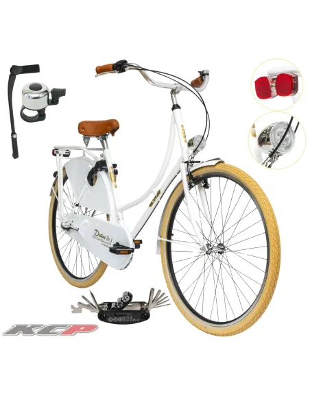 Rower Damski Miejski Koła 28" SHIMANO Nexus Oświetlenie Dynamo Bagażnik