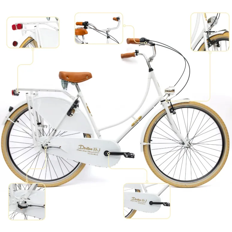 Rower Damski Miejski Koła 28" SHIMANO Nexus Oświetlenie Dynamo Bagażnik