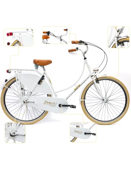 Rower Damski Miejski Koła 28" SHIMANO Nexus Oświetlenie Dynamo Bagażnik