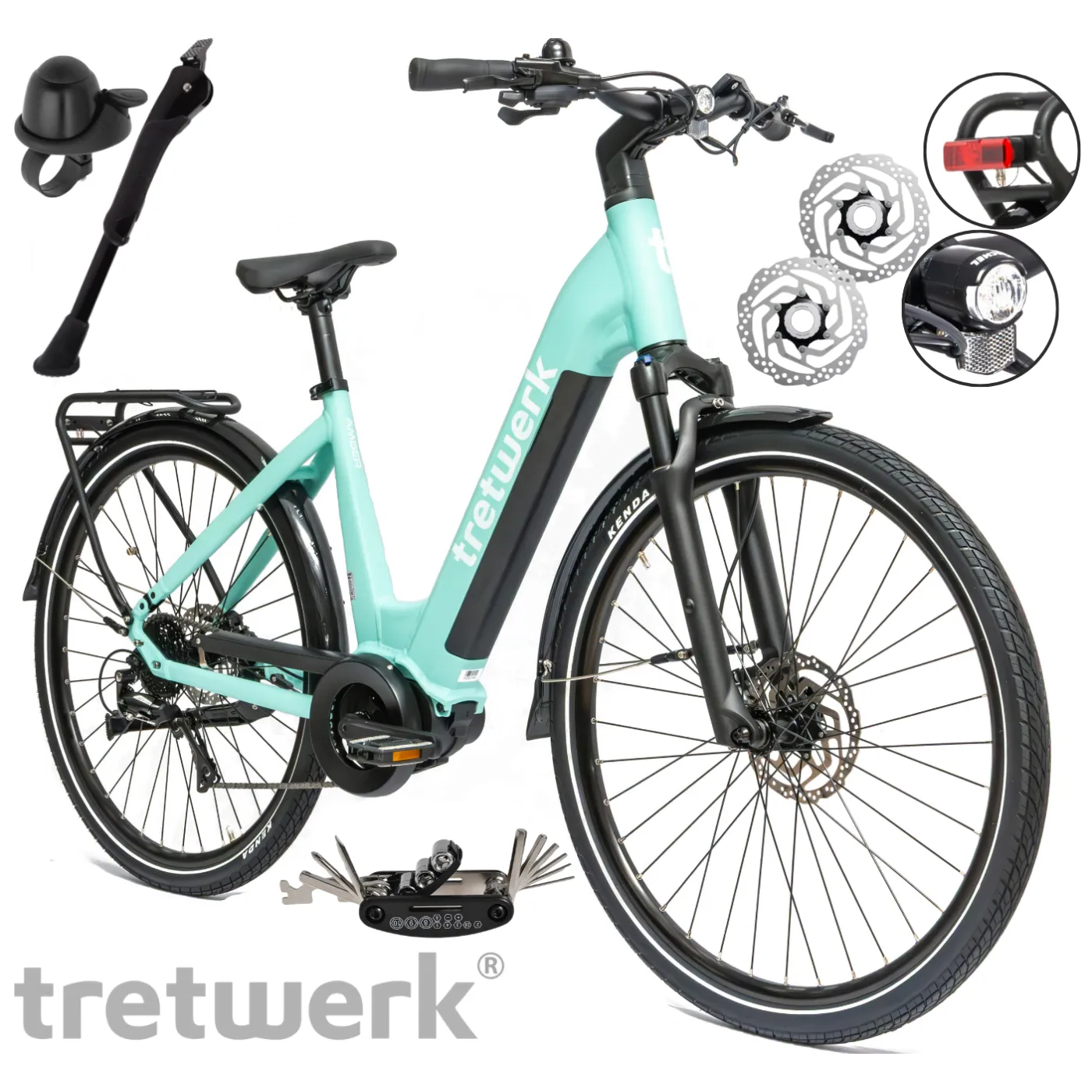 Rower Elektryczny Damski Miejski 28 SHIMANO Acera Amory 250W LCD Hydraulika