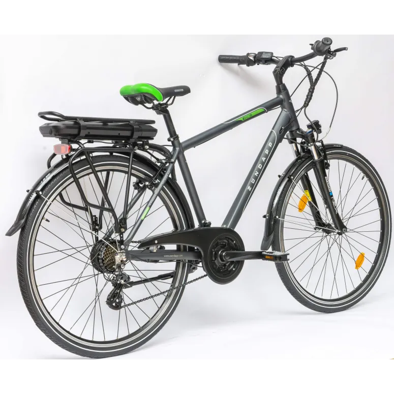 Rower Elektryczny Męski Trekkingowy 28" SHIMANO 250 W LED Amory Aluminium