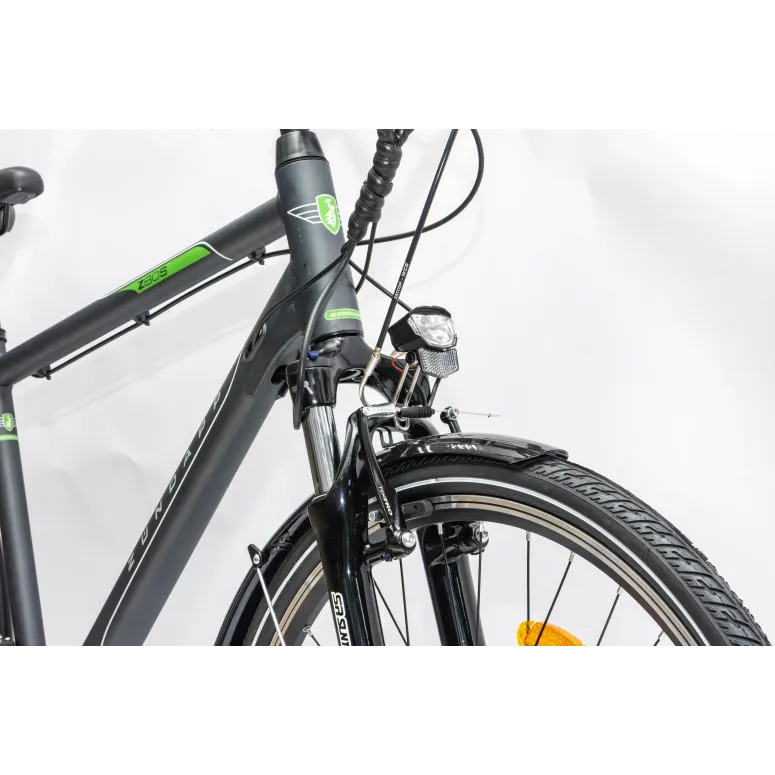 Rower Elektryczny Męski Trekkingowy 28" SHIMANO 250 W LED Amory Aluminium