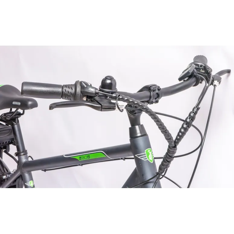 Rower Elektryczny Męski Trekkingowy 28" SHIMANO 250 W LED Amory Aluminium