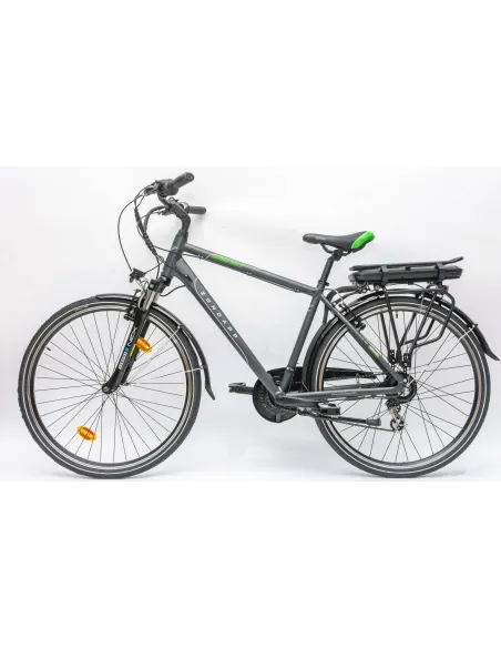 Rower Elektryczny Męski Trekkingowy 28" SHIMANO 250 W LED Amory Aluminium