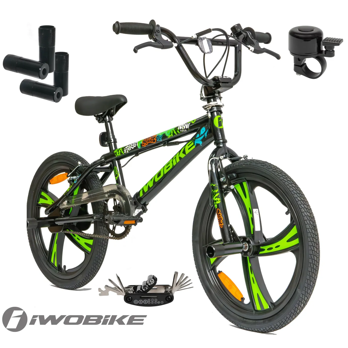 Rower Męski Damski BMX 20" Rotor 360 Pegi IWOBIKE 2025 Młodzieżowy Dzwonek