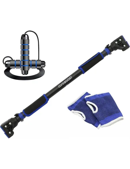 Drążek Do Podciągania Regulowany 72-97cm Zestaw CoreBoost Skakanka Rękawice