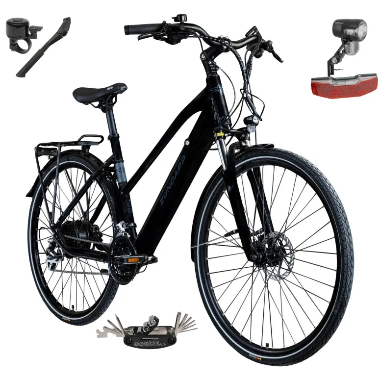 Rower Elektryczny Damski Męski Trekkingowy 28 250W Shimano Hydraulika ALU