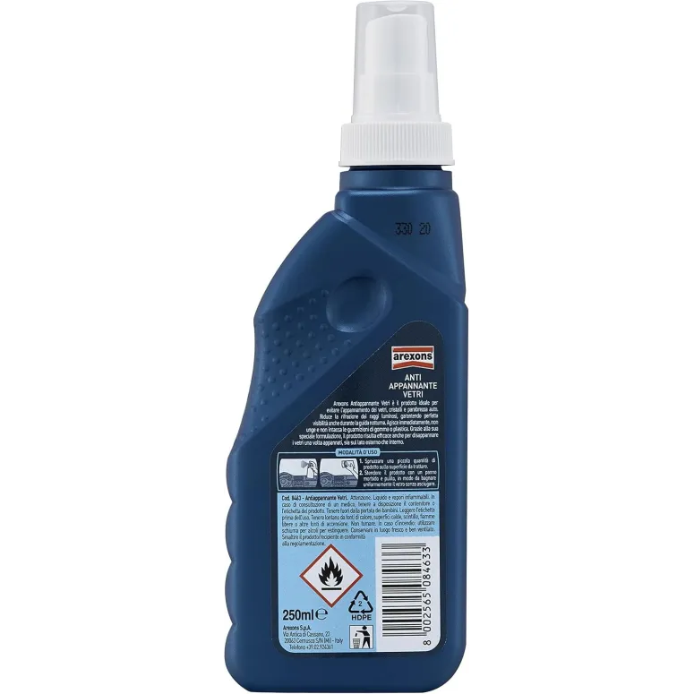 Preparat Do Czyszczenia Szyb Samochodowych Arexons Antiappante Vetri 250 ml