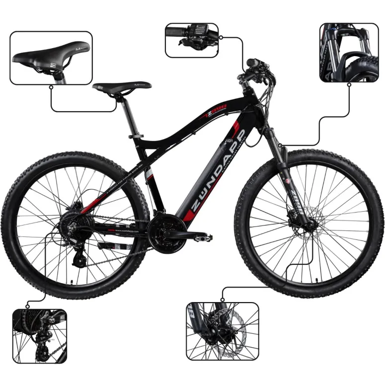 Elektryczny Rower Górski 27,5 Męski Damski MTB Tarcze ALU Cyngle Stopka