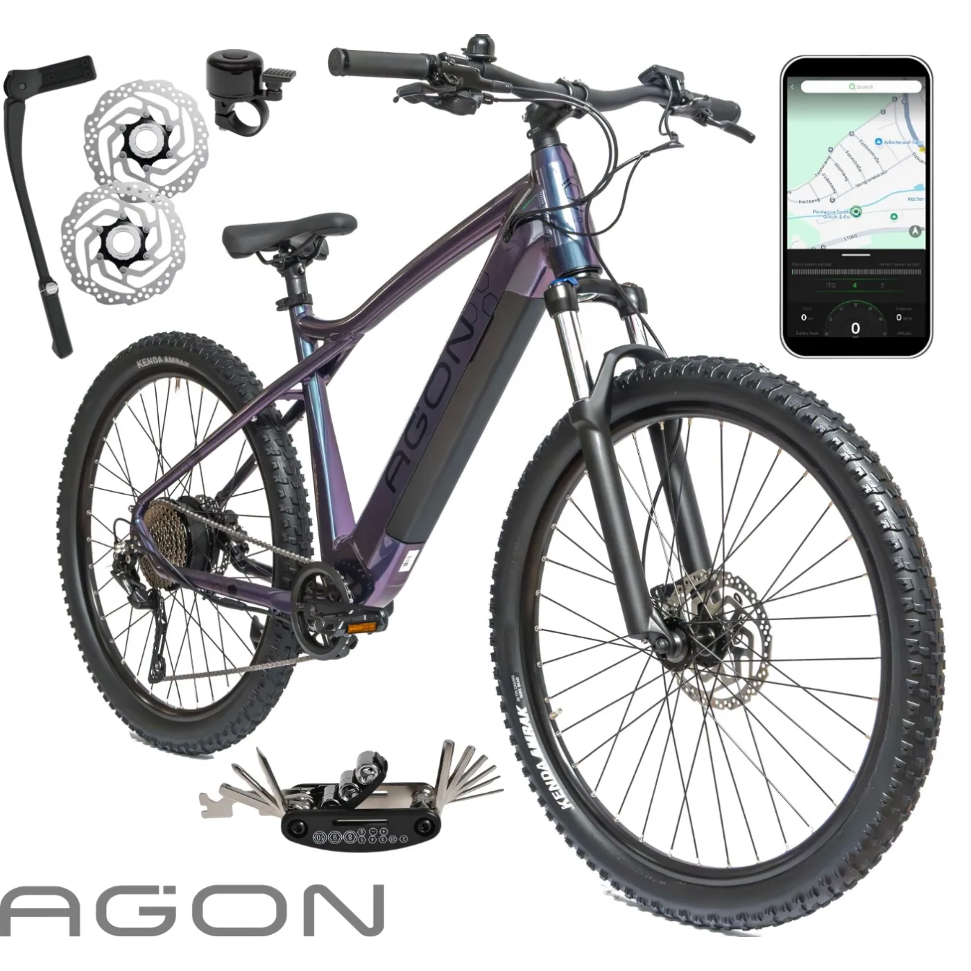 Rower Elektryczny Damski Górski 27,5 SHIMANO Deore MTB Hydraulika Aplikacja