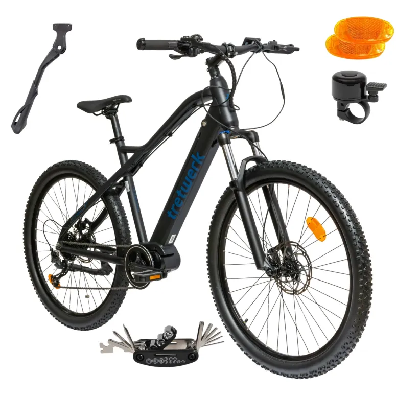 Rower Elektryczny Męski Damski Górski 27,5 SHIMANO Altus 250 W LCD Tarcze