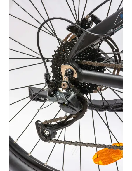 Rower Elektryczny Męski Damski Górski 27,5 SHIMANO Altus 250 W LCD Tarcze