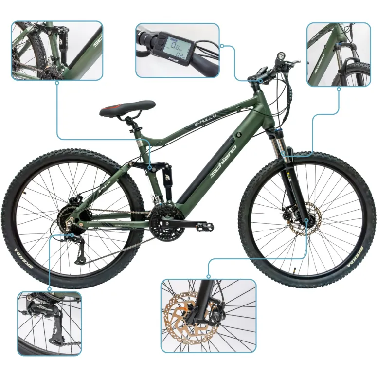 Rower Elektryczny Męski Damski Górski 27,5" MTB Tarcze Aluminium Full Amory