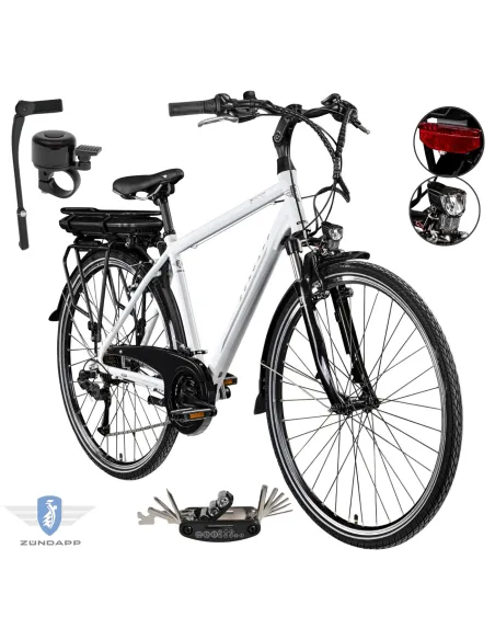 Rower Elektryczny Trekkingowy 28 ALU Wspomaganie 5 Trybów Revo Turystyczny