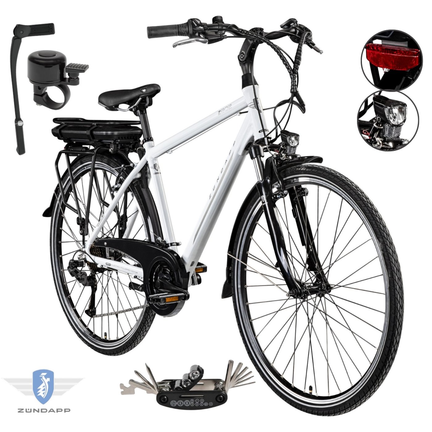 Rower Elektryczny Trekkingowy 28 ALU Wspomaganie 5 Trybów Revo Turystyczny