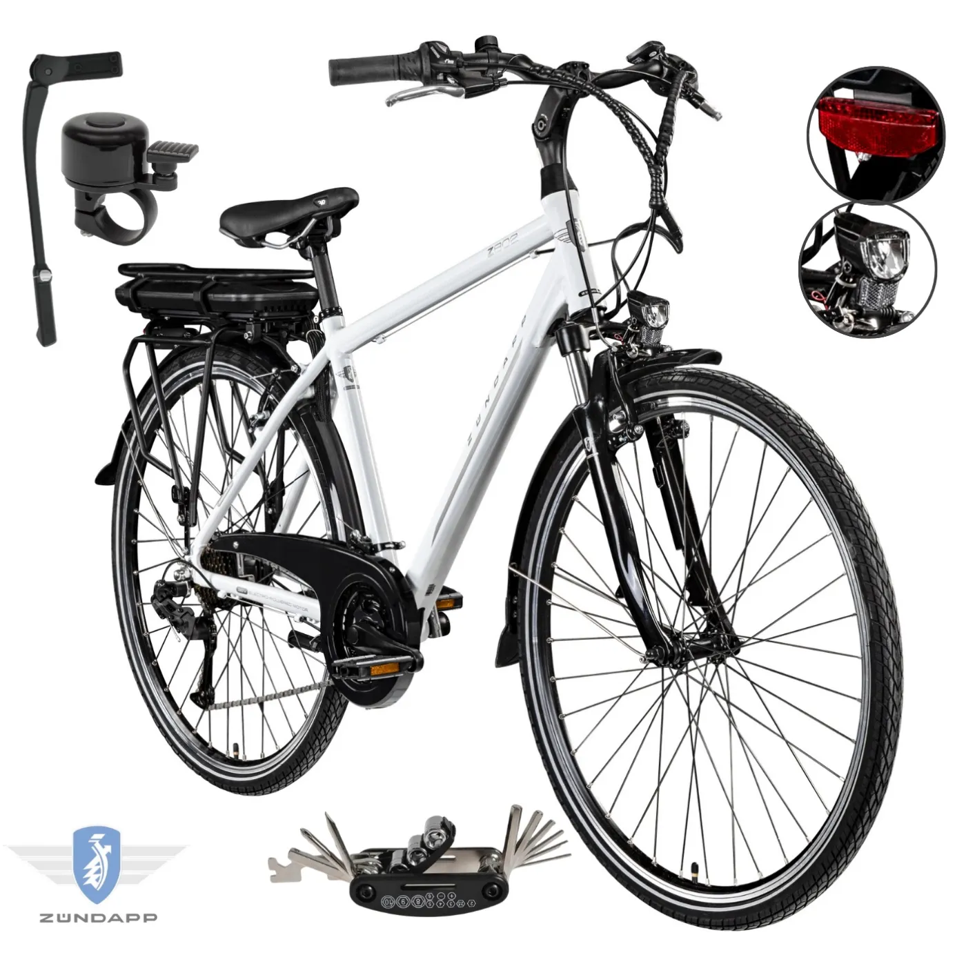 Rower Elektryczny Trekkingowy 28 ALU Wspomaganie 5 Trybów Revo Turystyczny