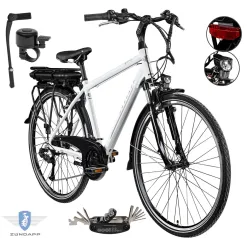 Rower Elektryczny Męski Trekkingowy 28" SHIMANO Aluminium 250 W Amory 2025