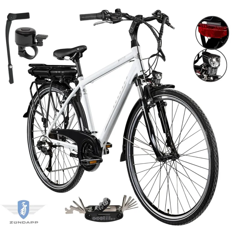 Rower Elektryczny Męski Trekkingowy 28" SHIMANO Aluminium 250 W Amory 2025