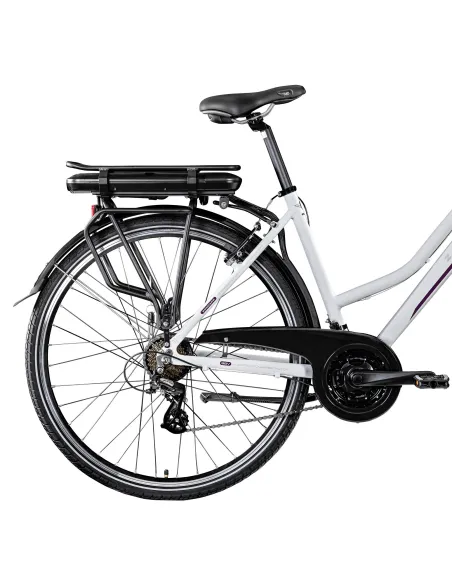 Rower Elektryczny Damski Trekkingowy 28 SHIMANO Aluminium Amortyzacja 250 W