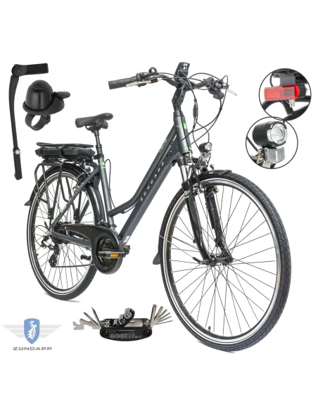 Rower Elektryczny Damski Trekkingowy 28 SHIMANO 250 W LCD Aplikacja 2025