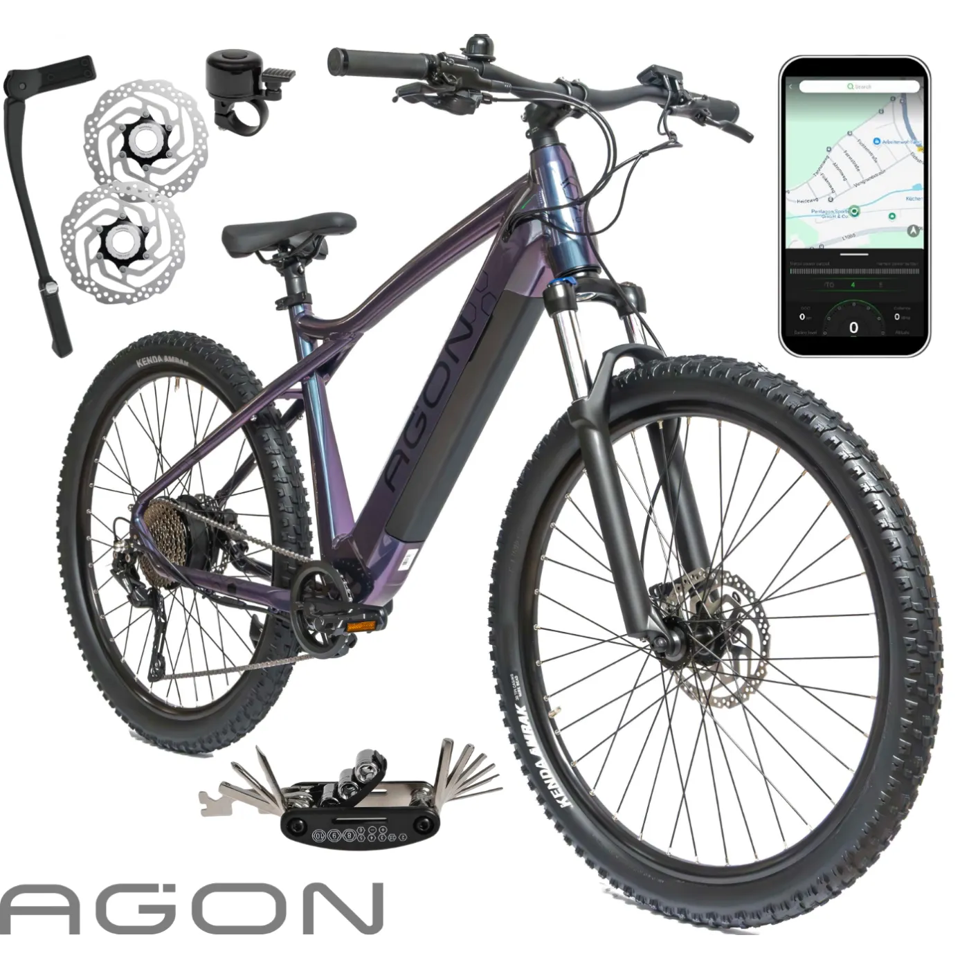 Rower Elektryczny Damski Męski Górski 27,5" Hydraulika MTB 2025 Aplikacja