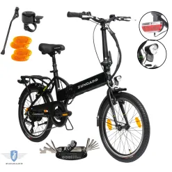 Rower Elektryczny Damski Męski Składany 20" Miejski Składak 2025 LED 250 W