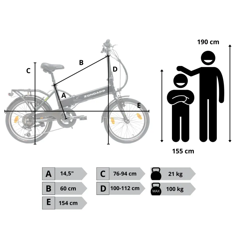 Rower Elektryczny Damski Męski Składany 20" Miejski Składak 2025 LED 250 W