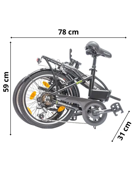 Rower Elektryczny Damski Męski Składany 20" Miejski Składak 2025 LED 250 W