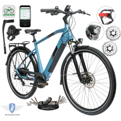 Rower Elektryczny Męski Trekkingowy 28" SHIMANO 250 W Aplikacja LCD 2025