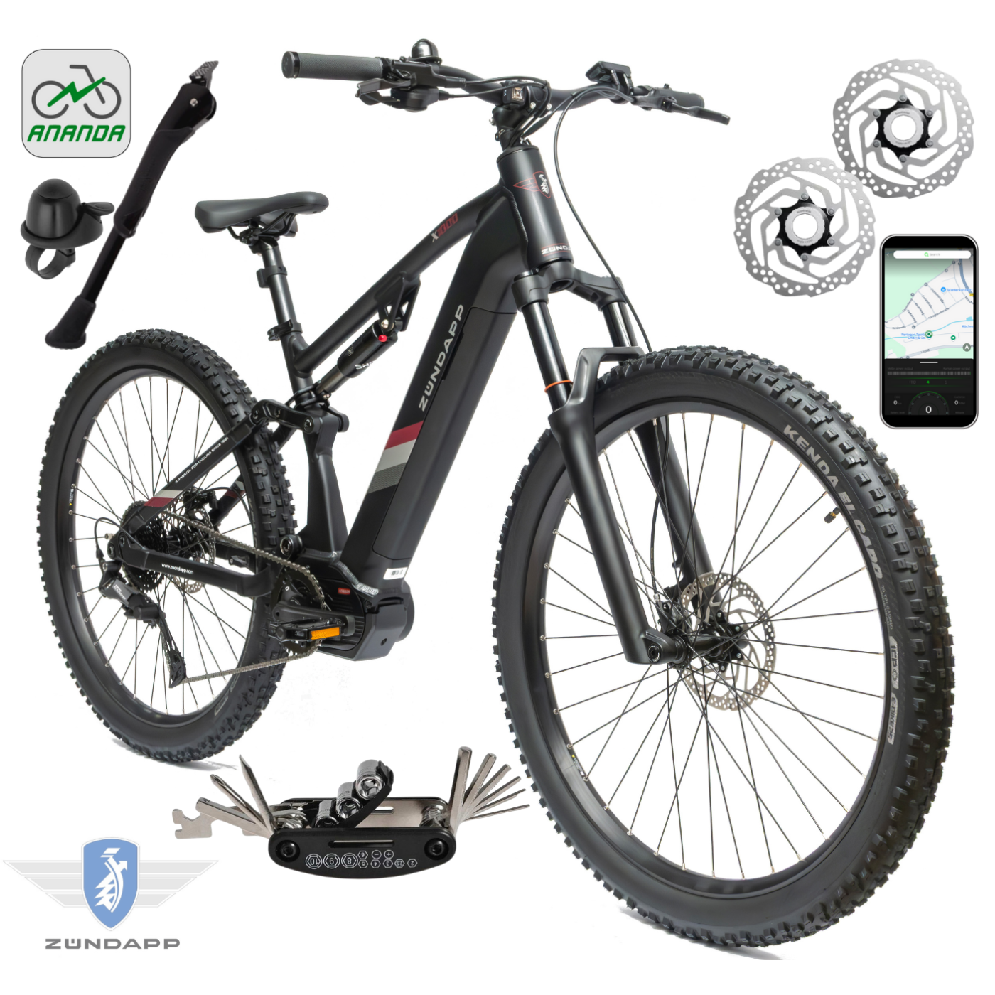 Rower Elektryczny Męski Damski Górski 29" SHIMANO 110 Nm Aplikacja 2025 LCD