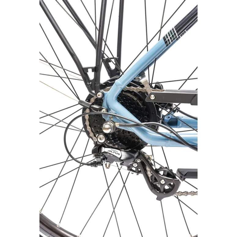 Rower Elektryczny Męski Trekkingowy 28" Alu SHIMANO 250 W Aplikacja LCD