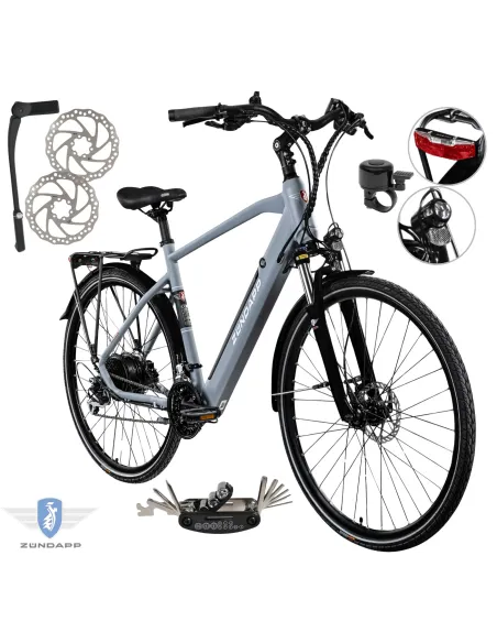 Rower Elektryczny Męski Trekkingowy 28 250W Shimano Amortyzacja Hydraulika