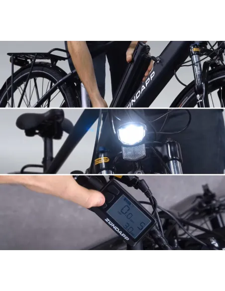 Rower Elektryczny Męski Trekkingowy 28 250W Shimano Amortyzacja Hydraulika