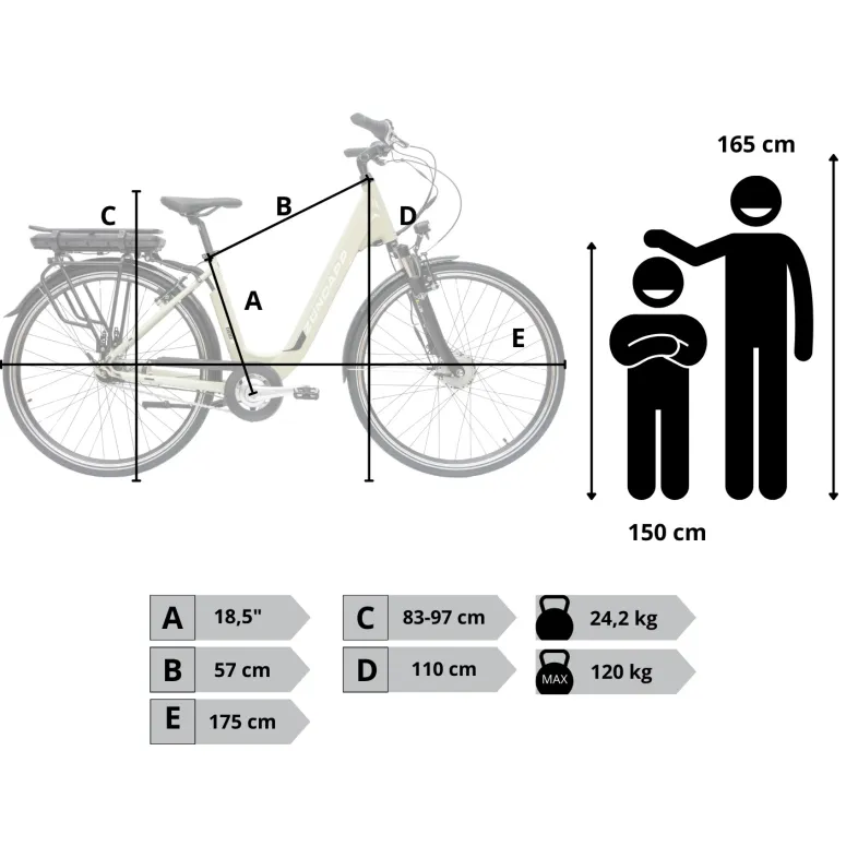 Rower Elektryczny Damski Miejski 28 LCD 250 W SHIMANO Nexus Aluminium Amory