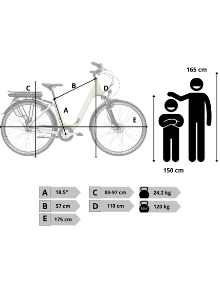 Rower Elektryczny Damski Miejski 28 LCD 250 W SHIMANO Nexus Aluminium Amory